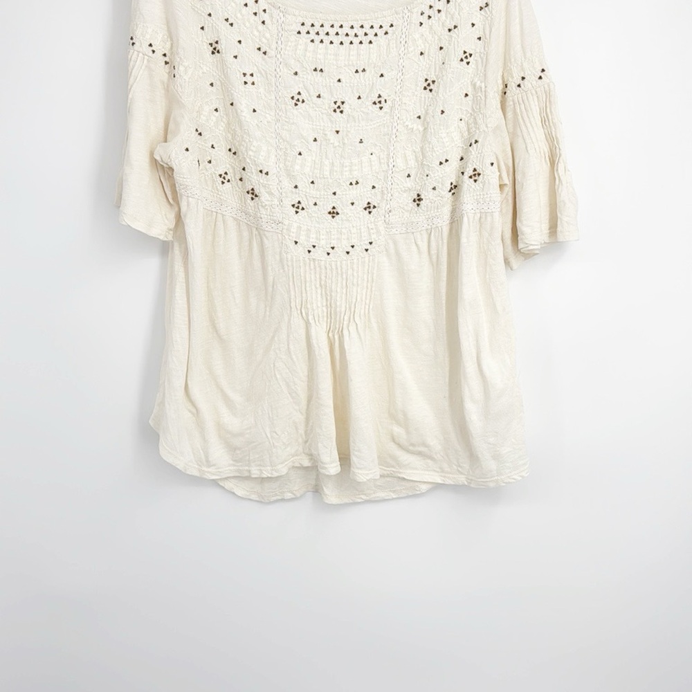 Sundance Cream Embroidered Blouse - Picture 9 of 10